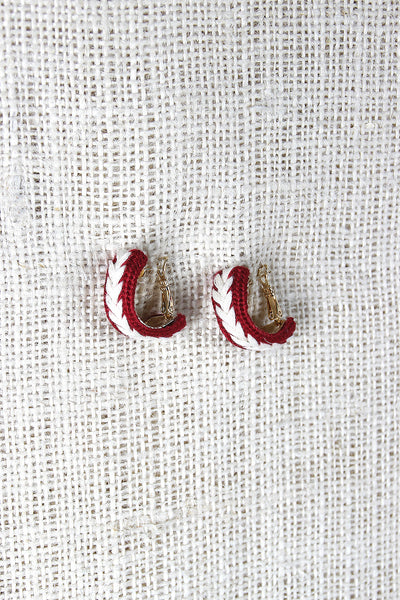 Thread Woven Hoop Earrings