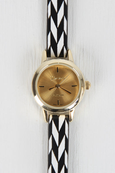 Herringbone Chevron Skinny Watch