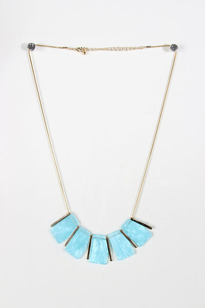 Statement Gemstone And Rod Necklace