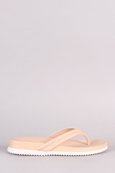 Simple T-Strap Thong Jelly Sandal