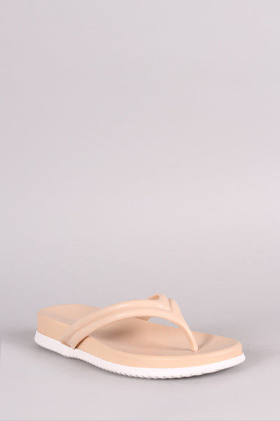 Simple T-Strap Thong Jelly Sandal