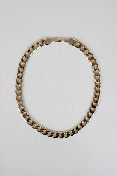 Flat Curb Link Necklace