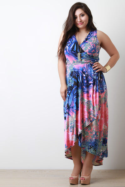 Surplice Wrap Inspired Maxi Dress