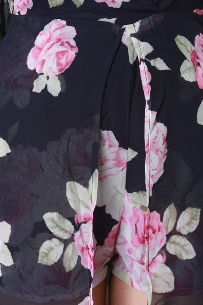 Sheer Maxi Skirt Over Long Sleeve Romper