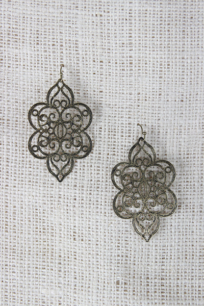 Filigree Laser Cut Dangle Earrings