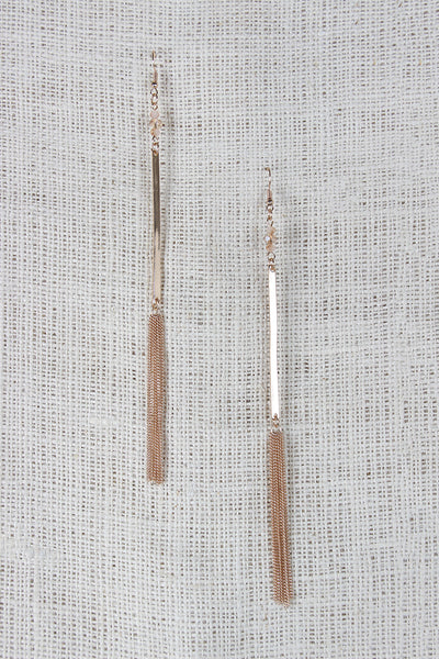 Chain Tassel Long Dangle Earrings