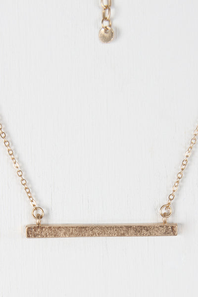 Double Layer Fringe Bar Necklace