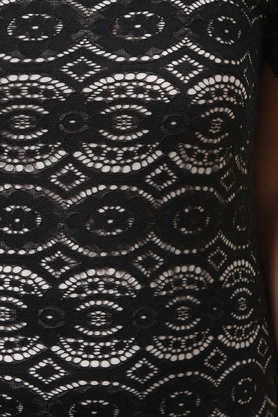 Off The Shoulder Circle Lace Bodycon Dress