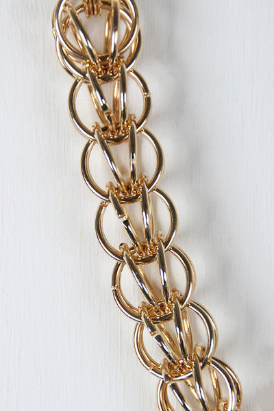 Woven Link Chain Necklace Set