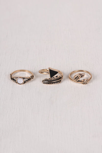 Arrow And Elements Ring Set